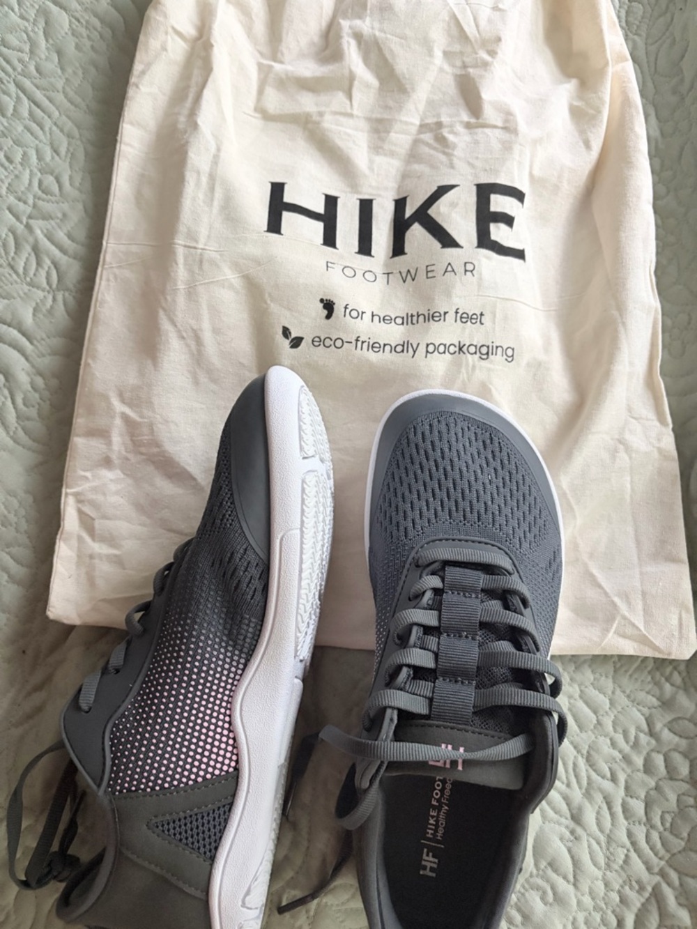 HIKE Women's Gray Lightweight Athletic Sneakers